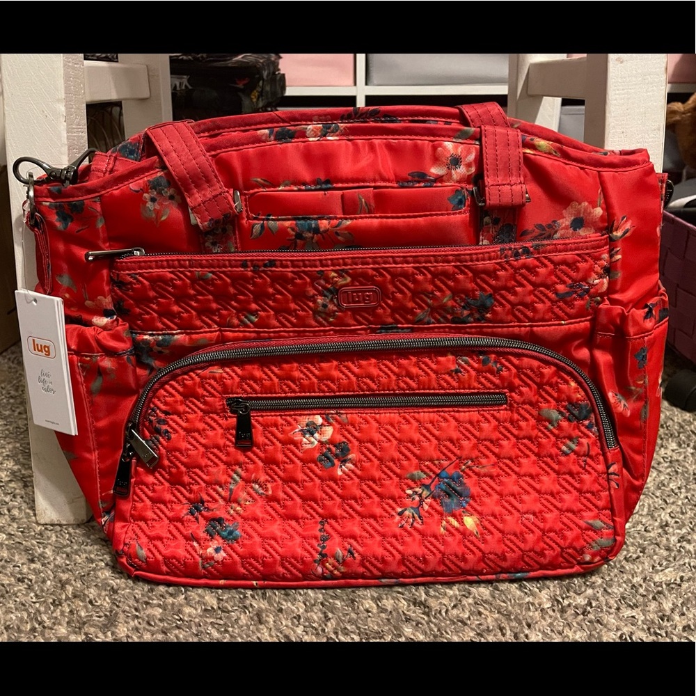 Lug Windjammer SE Tote Bouquet Red NWT Hard To Find